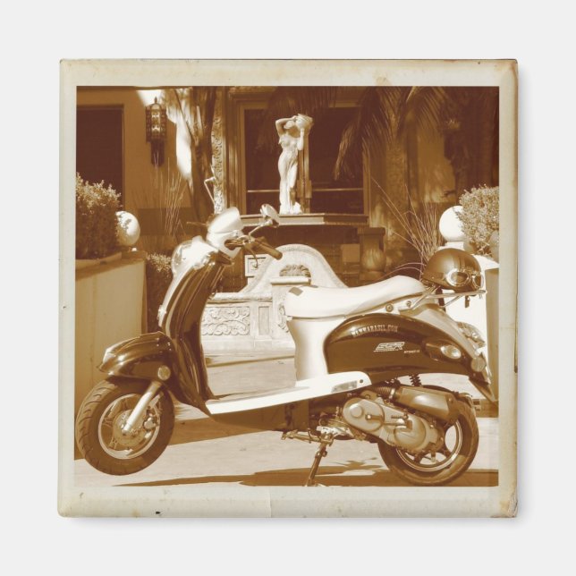 Aimant Funky Vintage Scooter Magnet! (Devant)