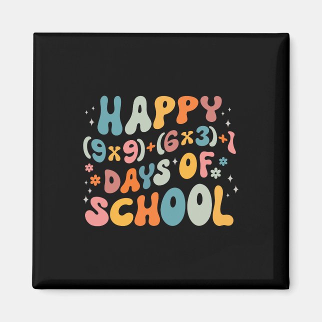 Aimant Funny 100th Day Math Formula 100 Days Of School Ma (Devant)