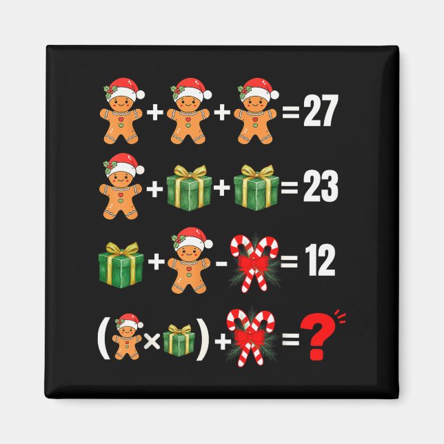 Aimant Funny 67 Meme Candy Merry Santa Math Teacher Chris (Devant)
