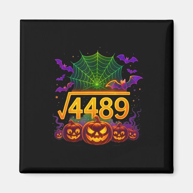 Aimant Funny 67 Meme Math Teacher 6 7 Halloween Square Ro (Devant)