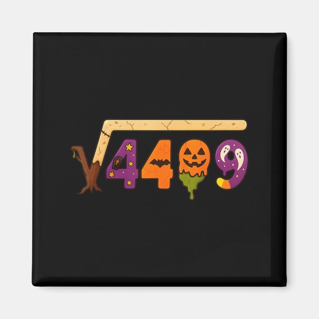 Aimant Funny 67 Meme Math Teacher 6 7 Halloween Square Ro (Devant)