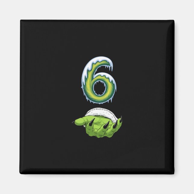 Aimant Funny 67 Meme Six Seven Scary Monster Hands Christ (Devant)
