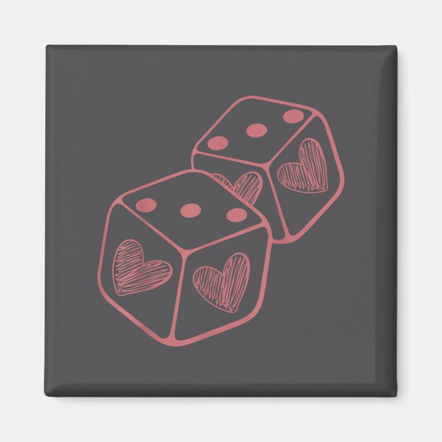 Aimant Funny 6 7 Valentine Couples Matching Love Heart Pl (Devant)