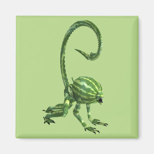 Aimant Funny Alien de pastèque verte
