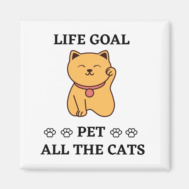 AIMANT FUNNY AMOUREUX DES CHATS PET TOUS LES CHATS (Devant)