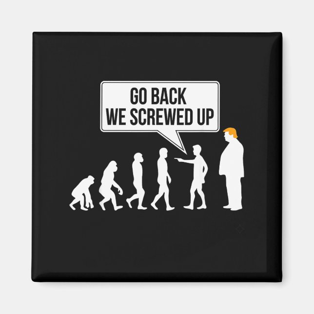 Aimant Funny Anti-trump Evolution Litical Humor  (Devant)