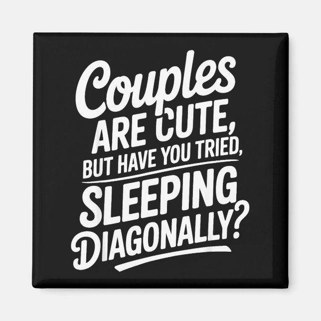 Aimant Funny Anti Valentines Day Quote About Sleeping Alo (Devant)