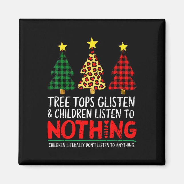 Aimant Funny Arbres De Noël Humour Parent Pour Les Enseig (Devant)