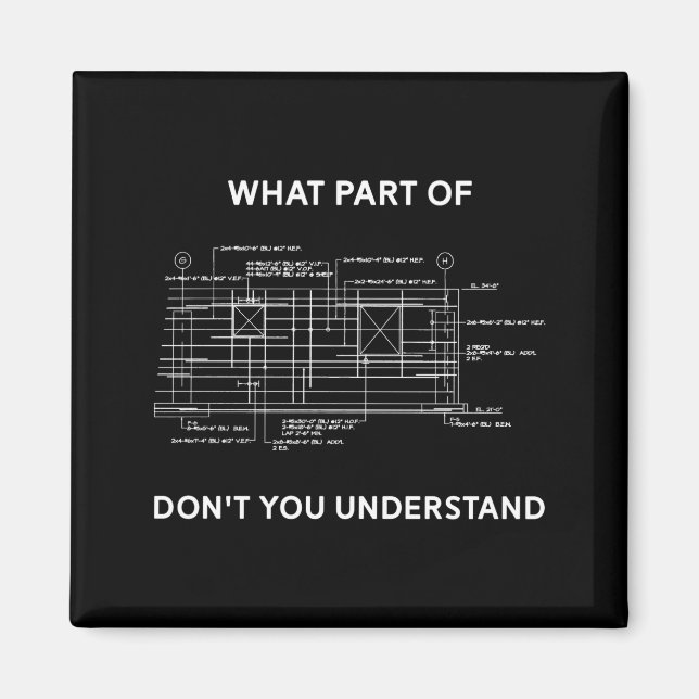 Aimant Funny Architectural Civil Engineering Engineer  (Devant)