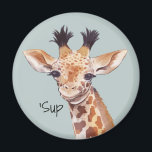 Aimant Funny Baby Giraffe Personalized<br><div class="desc">cute baby giraffe personalized magnet. Original artwork by Komila Y.</div>