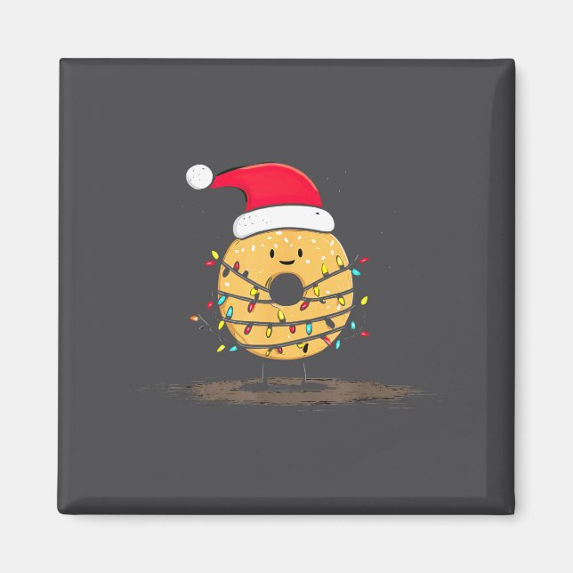 Aimant Funny Bagel Christmas Graphics Lights Lover  (Devant)