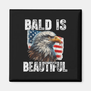 Aimant Funny Bald Est Beau Aigle 4 juillet Usa Part