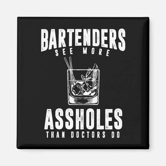 Aimant Funny Bartender Alcohol Mixer Barkeeper Joke (Devant)