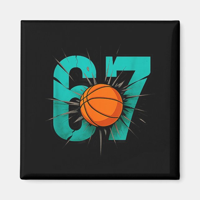 Aimant Funny Basketball 67 Six Seven 6 7 Outfits For Boys (Devant)