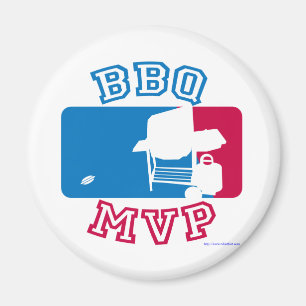 Aimant Funny BBBQ MVP Grilling Fun Logo sportif