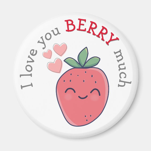 Aimant Funny Berry I Love You (Devant)