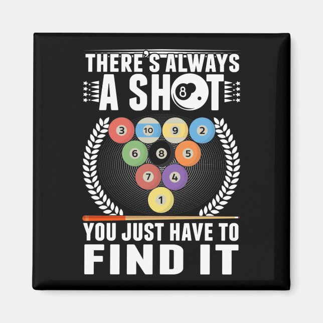 Aimant Funny Billiard Joke Cue Snooker Pool Joueur (Devant)