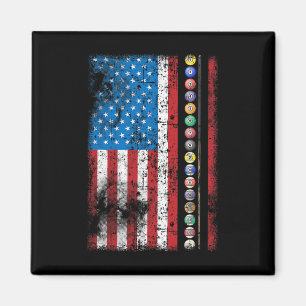 Aimant Funny Billiards Pool Hall Snooker Vintage American