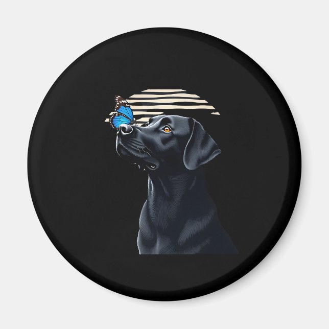 Aimant Funny Black Labrador Retriever Lab Chien Propriéta (Devant)