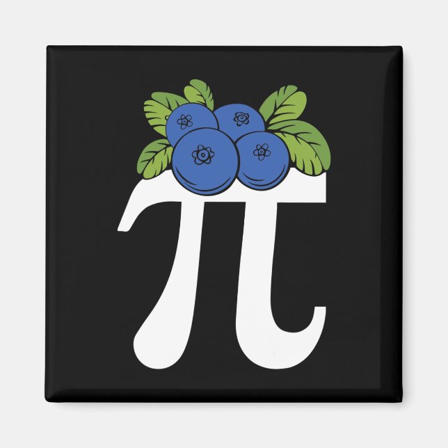 Aimant Funny Blueberry Pi Day (Devant)