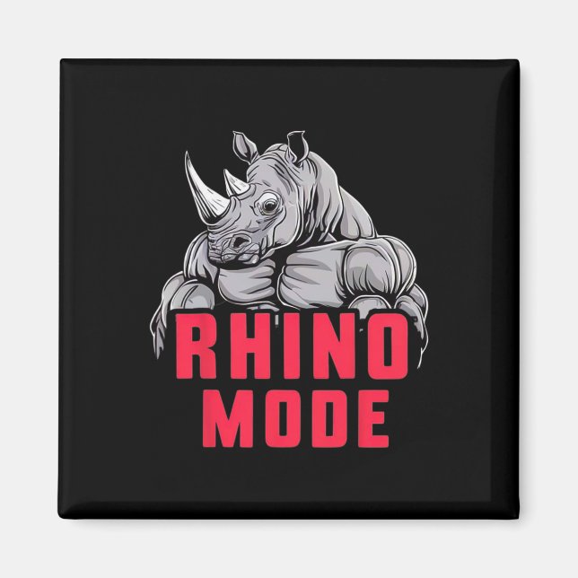 Aimant Funny Bodybuilding Rhino Mode d'entraînement Fitne (Devant)