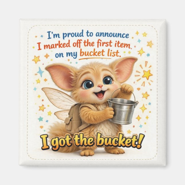 Aimant Funny Bucket List Dad Joke (Devant)