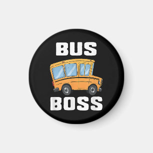 Aimant Funny Bus Boss School Bus Driver