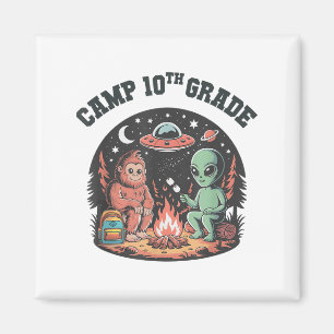Aimant Funny Camp Out 10e année Camping Bigfoot Alien C