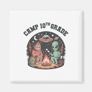 Aimant Funny Camp Out 10e année Camping Bigfoot Alien C