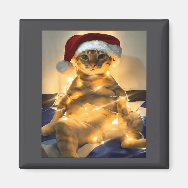 Aimant Funny Cat Christmas Meme Shirt Cute Holiday Meme C (Devant)