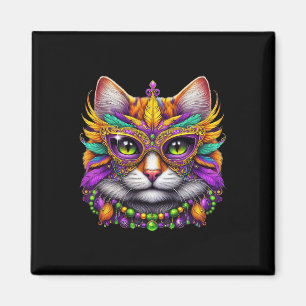 Aimant Funny Cat Mardi Gras Funny Mardi Gras Carnaval