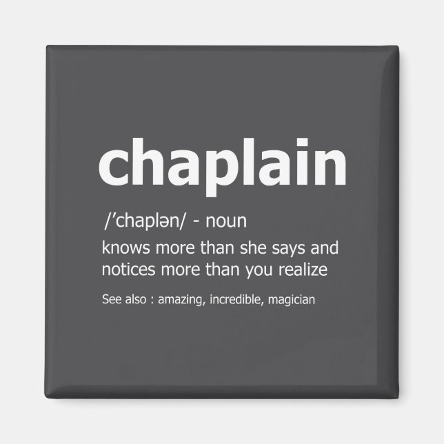 Aimant Funny Chaplain Definition New Job Gift For Chaplai (Devant)