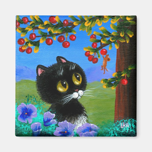 Aimant Funny Chat Mouse Créationarts (Devant)