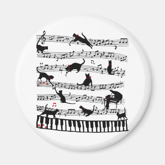 Aimant Funny Chat Music Note, Cadeau Pour Piano Player, M