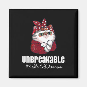 Aimant Funny Chat Warrior Unbreakable Anémie de la faucil
