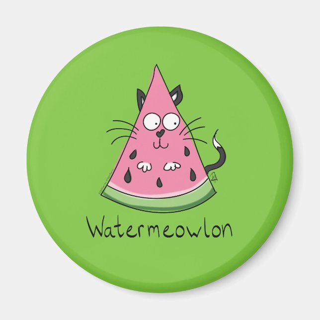 Aimant Funny Chat Watermelon mignon Kids (Devant)