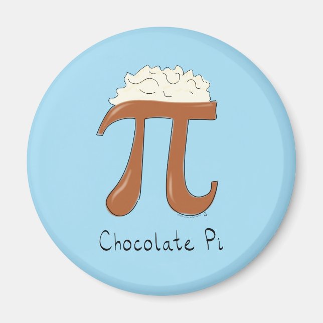 Aimant Funny Chocolate Pi Symbol Math Teacher (Devant)