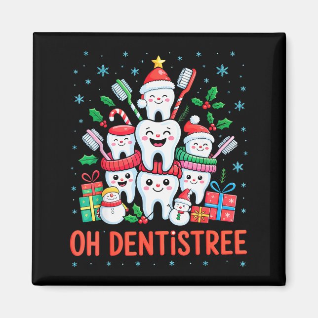 Aimant Funny Christmas Dentist Xmas Dental Oh Dentistree  (Devant)