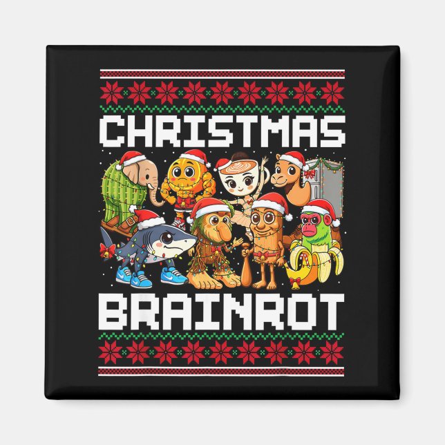 Aimant Funny Christmas Italian Brain Rot For Men Women Bo (Devant)