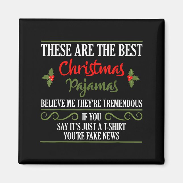 Aimant Funny Christmas Pajamas Donald Trump Gag Joke Pjs  (Devant)