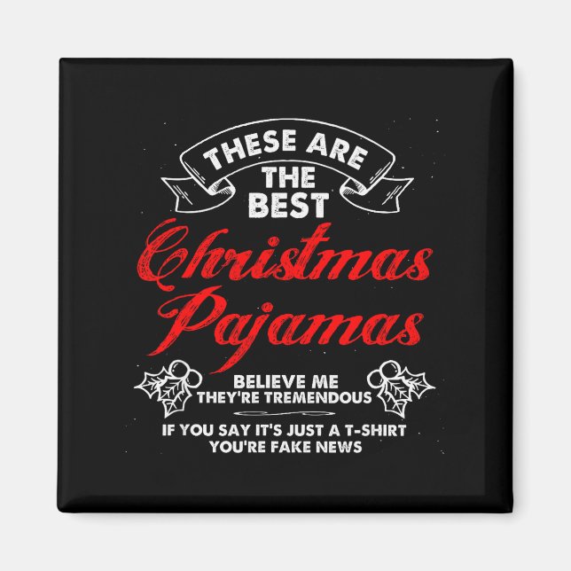 Aimant Funny Christmas Pajamas Donald Trump Gag Joke Pjs  (Devant)