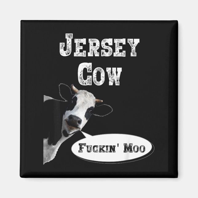 Aimant Funny Cow Shirt New Jersey Cow Lover Farm Animal R (Devant)
