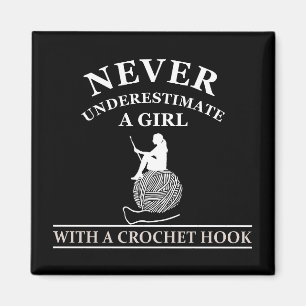 Aimant Funny crochet citation crocheters cadeau