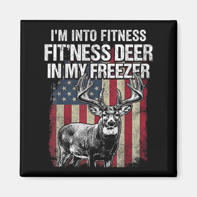 Aimant Funny Deer Hunting Art For Men Women Wildlife Hunt (Devant)