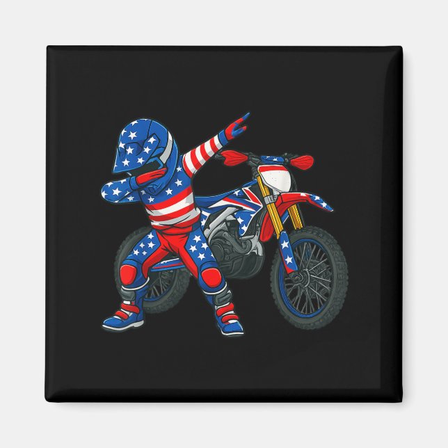 Aimant Funny Dirt Bike Art Rider Motocross Motorcycle Dir (Devant)