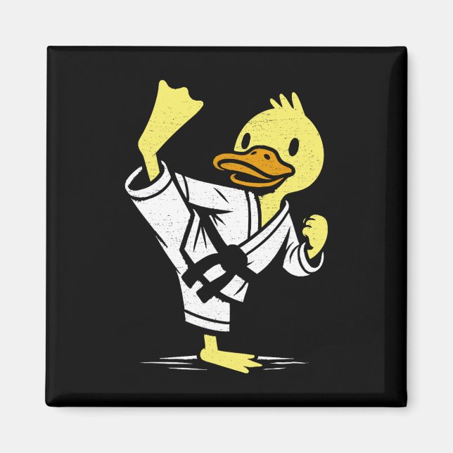 Aimant Funny Duck Karate Martial Arts Memes Co. Duck Kara (Devant)