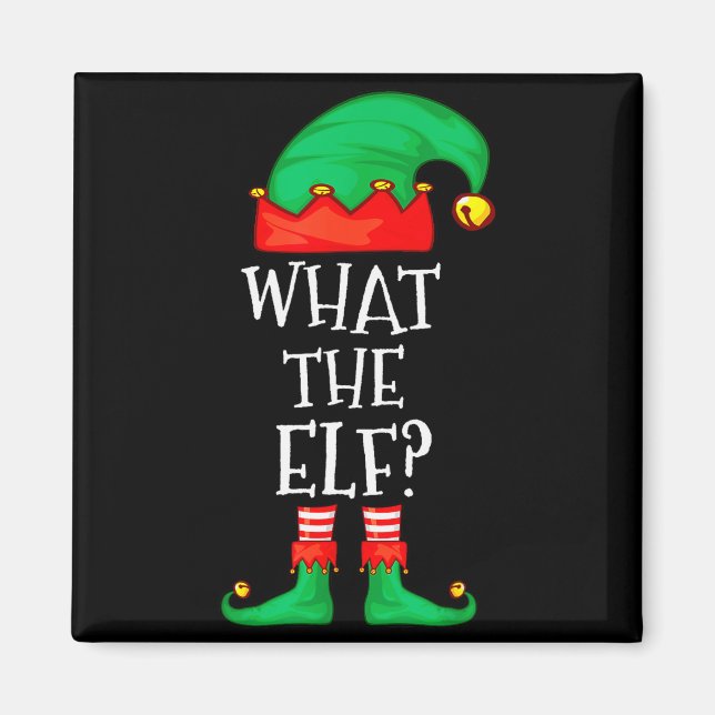 Aimant Funny Elf Family Christmas What The Elf Sweater Me (Devant)