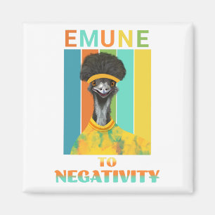 Aimant Funny Emu Bird Pun - Emune à la Négativité