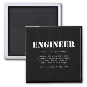 Aimant Funny Engineer Dictionary Definition