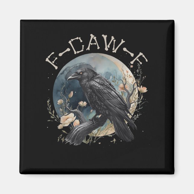 Aimant Funny F-caw-f Black Crow Fcawf Black Crow (Devant)